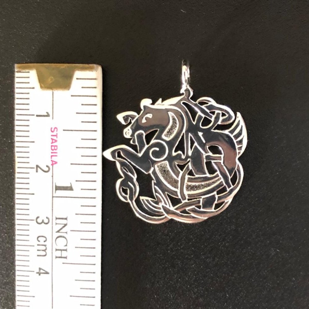 Celtic Viking seahorse pendant